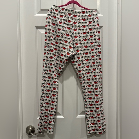 Roller Rabbit Christmas Holly Jolly hathi Pajama set Top Pants Lounge Xmas XS - Picture 5 of 10